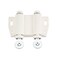 uxcell Double Magnetic Touch Catch Latch Plastic PE White for Cabinet Door Shutter 5Pcs
