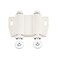 uxcell Double Magnetic Touch Catch Latch Plastic PE White for Cabinet Door Shutter 2Pcs