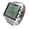 TVG Men's Digital Watch,Military Sports Waterproof LED Watch with Remote Alarm,Stopwatch and Digital TV,Fashion Casual Wrist Tactical Army Watch for Men (Silver)