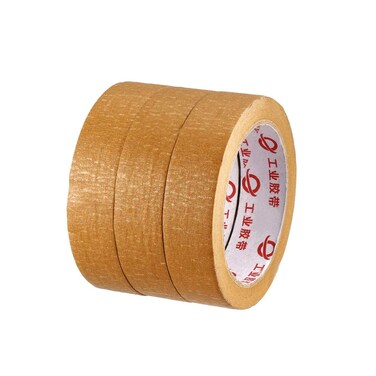 uxcell Brown Painter Tapes,0.98 inchx33 Yards,3 Roll,Craft Paper Tape,Teacher Tape,for Art,Decorating,Pianting