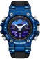 Reloj Para Hombre Tactical Watches for Men Blue Military 5ATM Waterproof Sport Digital Watch Cool Designer World Time Countdown 12/24H Stopwatch