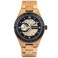 BOBO BIRD Mens Wood Watches Skeleton Mechanical Wooden Watch Lightweight Luxury Wristwatches with Natural Wood Band of Limited Edition Collection for Men (blue1)