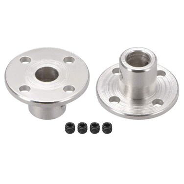 uxcell 6mm Inner Dia H12*D10 Rigid Flange Coupling Motor Guide Shaft Coupler Motor Connector 2 PCS for DIY Parts