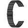 SINAIKE Slim Solid Brushed Matte Finish Stainless Steel Quick Release Watch Band Strap for Men Women 22mm Black Folding Buckle