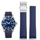 Wentokye 21mm Rubber Watch Band for Longines Conquest HydroConquest L3 Strap Replacement （21mm,Blue）
