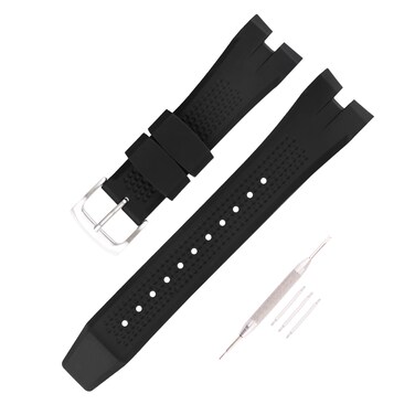 JETHENG Men's Rubber Strap fit for 24mm Citizen Ecosphere AW1475 AW1476 AW1477 CA4154 CA4155 CA4155-12L CA4159-03E Ladies outdoor work waterproof silicone watch band wrist strap buckle