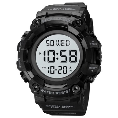 Gosasa Big Dial Digital Watch S Shock Men Military Army Watch Water Resistant LED Sports Watches (D Black)