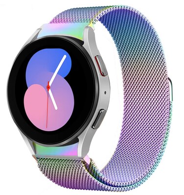 Milanese Bands for Samsung Galaxy Watch 6/5/4/7/FE Band 40mm 44mm/Classic 47mm 43mm 46mm 42mm Women/Men,Magnetic Loop Strap for Samsung Galaxy watch 5 Pro band 45mm,No Gap Metal Mesh Correa Wristband