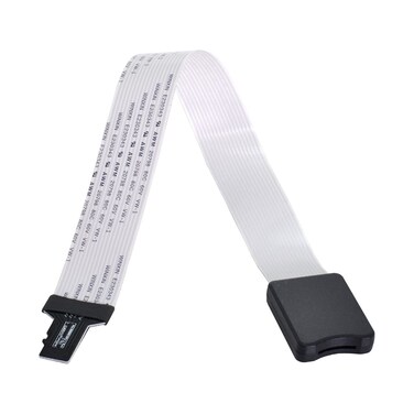 cablecc Micro-SD TF Memory Card Kit Male to TF Female Extension Soft Flat FPC Cable Extender 25cm
