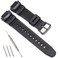 Resin Watch Band Compatible with Casio SGW 300 400 500 AE 1000 1200 Men's Waterproof Sport Rubber Replacement Strap 18mm Bracelet (Black buckle)