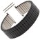 Gilden Gents Expansion Extra Long 20-24mm Wide Stainless Steel Watch Band 552W (7 1/2 inches long, Black)