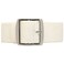 Da Luca Braided Nylon Perlon Watch Strap - White (Polished Buckle) : 24mm