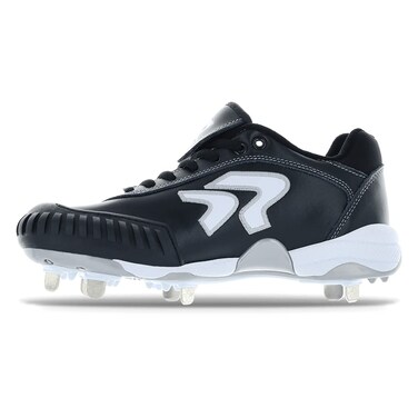 Ringor - Women's Dynasty 2.0 Spike Pitching Cleats (10.0 Black/White)