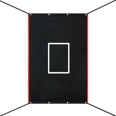 Lewtemi 4 x 6 ft Vinyl Backstop Heavy Duty Batting Cage Backstop Baseball Backstop Batting Cage Backdrop and Net Saver for Baseball Softball Batting Hitting Pitching