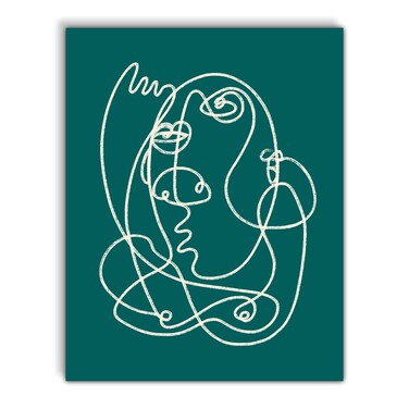 Vintbo, Abstract Figure Line Drawing, Minimalist Modern Art Print Poster, Contemporary Wall Art for Home and Bedroom Decor 11x14 inches, Unframed (Poseidon)