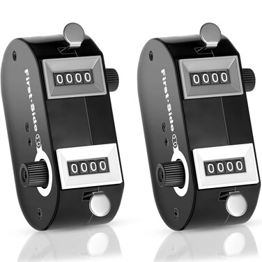 Flutesan 2 Pieces Black Dual Pitch Counter Tally Click Counter Score Tracker Digital Counter Umpire Baseball Pitch Counter Clicker Handheld Pocket Score Keeper to Avoid Violating League Rules