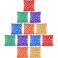 Lewtemi 12 Pcs Mini Bean Bags for Tossing, 2.4 x 2.4 Inch Star Beanbags Toy Small Cornhole Bean Bags for Toss Christmas Indoor Outside School Sports Games, Family, Birthday Party, Classroom, Backyard