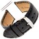 Gilden Gents 18-24mm Padded Stitched Distressed Texture Calfskin Watch Strap PS52-0118 (18 millimeter end width, Black)