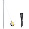 DIOVPLX Tetherball Set with Base Ball and Rope - 7.5FT Heavy Duty Tether Ball Kit, Portable Tetherball Pole Set for Outdoor Backyard Lawn Beach Sand Kids Adults Family Fun, White