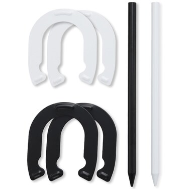 Horseshoes Outside Game for Kids, Steel Horse Shoes Game Kit Outdoor Games for Children Teens Adults Family Portable for Backyard Yard Lawn Camping Beach Party