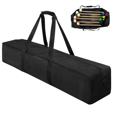 Cosmos 40'' Croquet Set Carrying Bag Croquet Mallet Storage Bag Goalball Bat Organizer Bag for Holding 6 Players Set, Portable Croquet Stick Tote Bag Large Sport Travel Duffle Bag, Bag Only