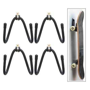 YYST Skateboard Wall Mount Wall Hanger Rack Storage Display - W/ Hardware - No Board Included - W Style - 4/PK