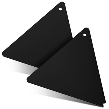 Minatee 2 Pcs Snowboard Wax Scraper Ski Wax Scraper Ski Scraper Tool Snowboard Tuning Equipment Triangle Scraper with Notch for Removing Extra Cooled Wax Accessories Removing