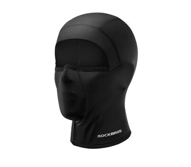 ROCKBROS Balaclava Face Mask, Breathable Full Face Mask for Summer, Cooling Neck Gaiter Sun Protection for Men Women, Face Cover Under Helmet Wear, Head Mask for Motorcycling, Cycling, Hiking Black