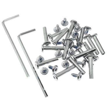 RLECS Roller Skate Screws 16pcs Inline Skates Screws Skate Shoes Axle Male and Female Screws 6x30mm with 2pcs M6 Hex Wrenches