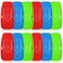 Leyndo 12 Pack 35 Inch Snow Sleds Durable Downhill Sleds Plastic Toboggan Sand Sleds with Built in Handles and Pulling Rope for Winter Snow Fun Outdoor, 3 Colors