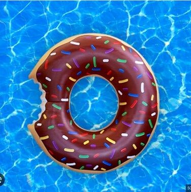 Inflatable Doughnut Shaped Pool Float