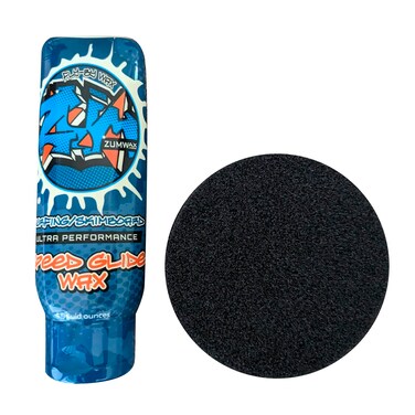 ZUMWax Surfing Skimboard Ceramic Wax, Made in USA, PFAS-Free, Durable and Eco-Friendly with Secret Vanilla Scent, Any Temperature Use for Maximum Speed &amp; Glide on Sand &amp; Water, Long-Lasting, 4.5 fl oz