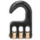 Joyzan Windsurf Rigging Pulley Hook, 3 Roller Windsurfing Wheel Strong Heavy Duty Aluminium Alloy Surf Hardware Accessory Replacement Universal Sail Ship Surfing Outdoor Water Sports Boat Rowing Black