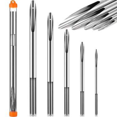 Zhengmy Set of 5 Rope Splicing Tools Rope Splicing Fid Kit Stainless Steel Knotter Tools Handle Yacht Line and Hollow Braided Lines Cover All Splicing Functions on Yacht