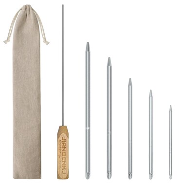 Rope Splicing Tool Kit, Rope Splicing FID Kit for Double Braid Eye Line,Aluminum Line Braiding Set Tool Include 5 Sizes Fids-1/4, 5/16&quot;, 3/8&quot;,7/16&quot; 1/2&quot; and 1pcs Pusher