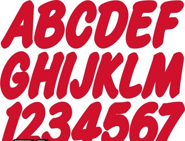 STIFFIE WhipOne Red Super Sticky 3" Alpha Numeric Registration Identification Numbers Stickers Decals for Sea-Doo Spark, Inflatable Boats, Ribs, Hypalon/PVC, PWC and Boats.