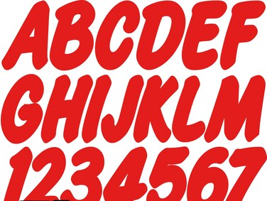 STIFFIE WhipOne Lava Super Sticky 3" Alpha Numeric Registration Identification Numbers Stickers Decals for Sea-Doo Spark, Inflatable Boats, Ribs, Hypalon/PVC, PWC and Boats.
