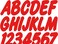STIFFIE WhipOne Lava Super Sticky 3" Alpha Numeric Registration Identification Numbers Stickers Decals for Sea-Doo Spark, Inflatable Boats, Ribs, Hypalon/PVC, PWC and Boats.