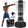 Standing Punching Bag with Stand Adult, 70'' Freestanding Heavy Boxing Bag with Electric Air Pump, Youth Kickboxing Bags Inflatable