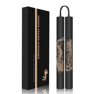 MARCOLO Upgraded Safe Foam Nunchucks for Kids and Beginners, Durable Training Nunchucks(BlackBlack)