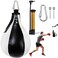 Noamus Set of 5 Boxing Speed Bag, Premium Leather Foldable Bag Inflator Kit, Wall Mount Punching Striking Reflex Ball for Adults Teens Kids, Kicking Martial Arts Training Home Gym Exercise Workout