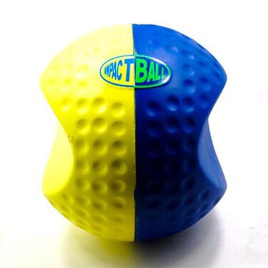 Impact Ball - Golf Swing Trainer Aid - Large (Blue/Yellow) - Perfect Your Golf Swing, Improve Golf Performance, &amp; Lower Your Scores!