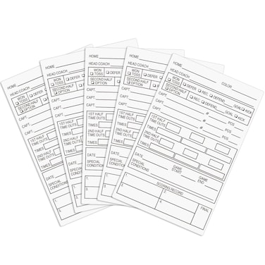 Fuyoooo 5 Pcs Football Plastic Reusable Referee Game Card Football Strip Card Soccer Referee Match Record Game Cards Referee Score Sheets for Strip Card for Boys Kids and Teenagers
