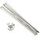 AYLIFU 12PCS 14G Bicycle Stainless Steel Spoke 290mm Mountain Bike/Road Bike Spoke Belt 12mm Spoke Cap Suitable for Most Bikes,Silver