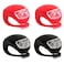 4 Pack Bike Light, Bicycle Light, Silicone LED Bike Light Set, 2 Pcs Bike Headlight and 2 Pcs Taillight,Multi-Purpose Waterproof Bike Light,Red and White,Batteries Included