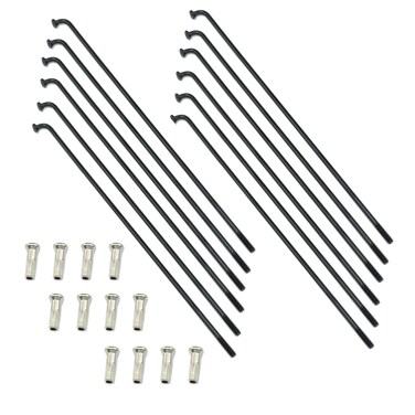 Meuey Lyot 125 mm /4.92 "Stainless Steel Spoke Bike Spokes Bicycle Spokes 14G Spoke Black Bike Spoke Mountain/Road Bike with 14mm Spoke Cap 12PCS