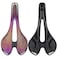 Colorful Carbon Bike Seat - Compatible with Exercise, Mountain or Road Bikes, Extra Wide Bicycle Saddle Replacement with 150kg Weight Capacity for Men Women Comfort