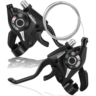 mycheng Bike Gear Shifter, 3x7 21 Speed Shifter Brake Lever Set for Mountain Bike, Road Bike, MTB,Bicycle