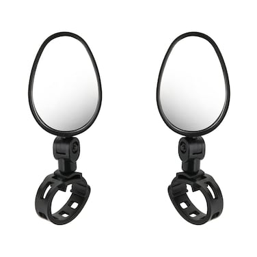Cosmos 2 Pcs Bike Mirror Acrylic Plane Mirror Cycling Rear View Mirror 360 Degree Adjustable Rotatable Handlebar Safety Mirror for Most Mountain Road Bike Bicycle