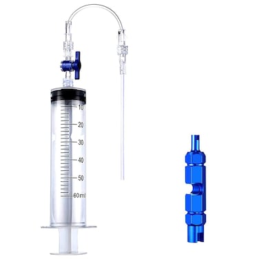 Bicycle Tubeless Tire Sealant Injector Syringe and Valve Core Removal Tool